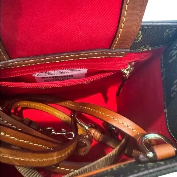 Dooney & Bourke Gretta Cotton Mini Janie Satchel. Brown T’More NWT - Picture 5 of 5